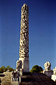 Oslo, Norway. Vigeland Park. The famous monolith, made from a single piece of granite. 